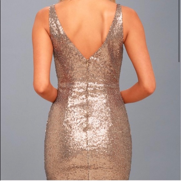 Lulu’s Champagne Showers Bodycon Dress - Picture 2 of 4